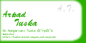 arpad tuska business card